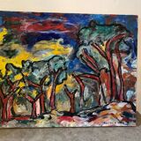 Forest landscape signed 1968