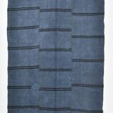 Blue & Black Striped Kilim Rug, 163x237Cm
