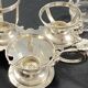 19th century Louis XV style condiment holder, silver or silver-plated metal frame