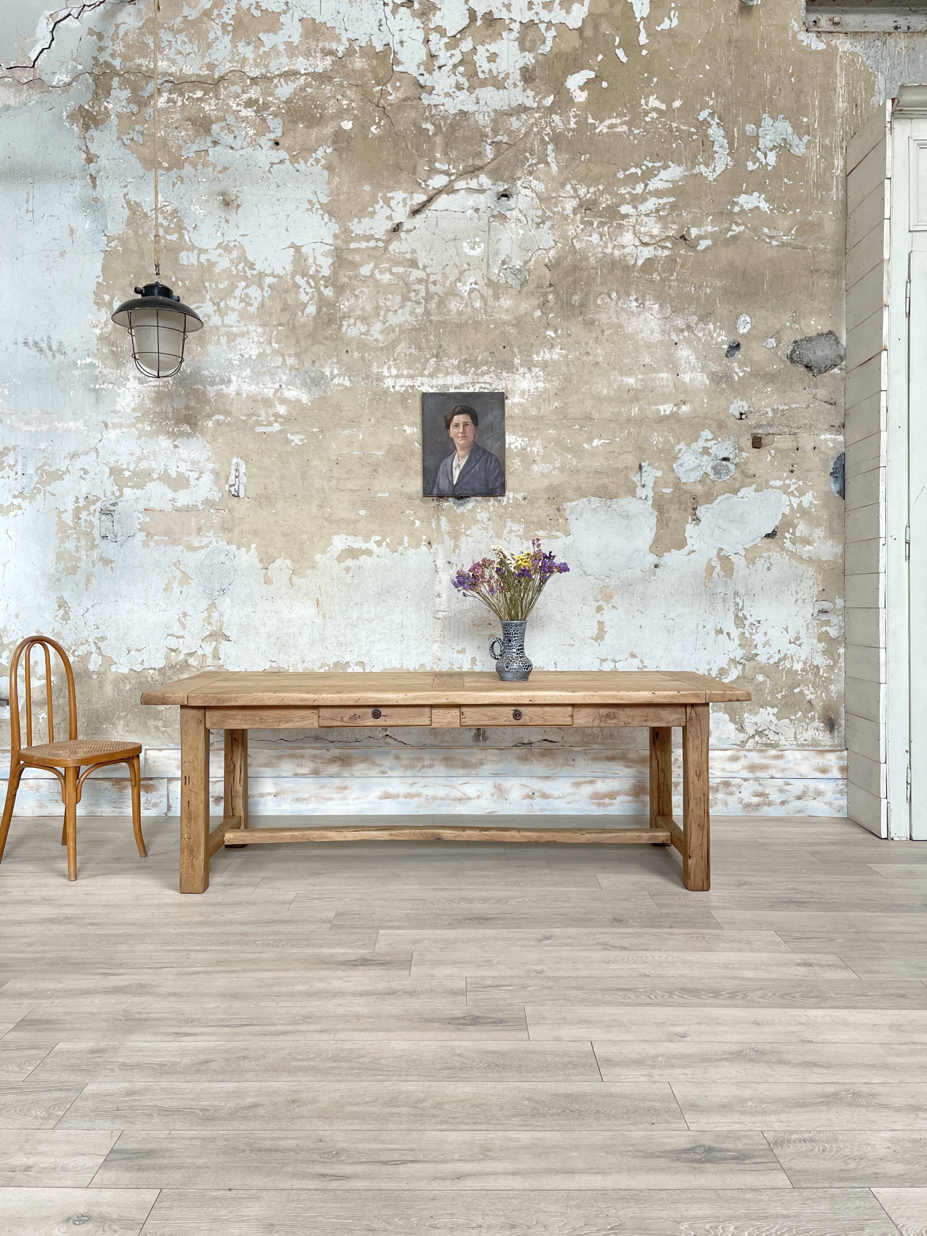 Solid oak farm table