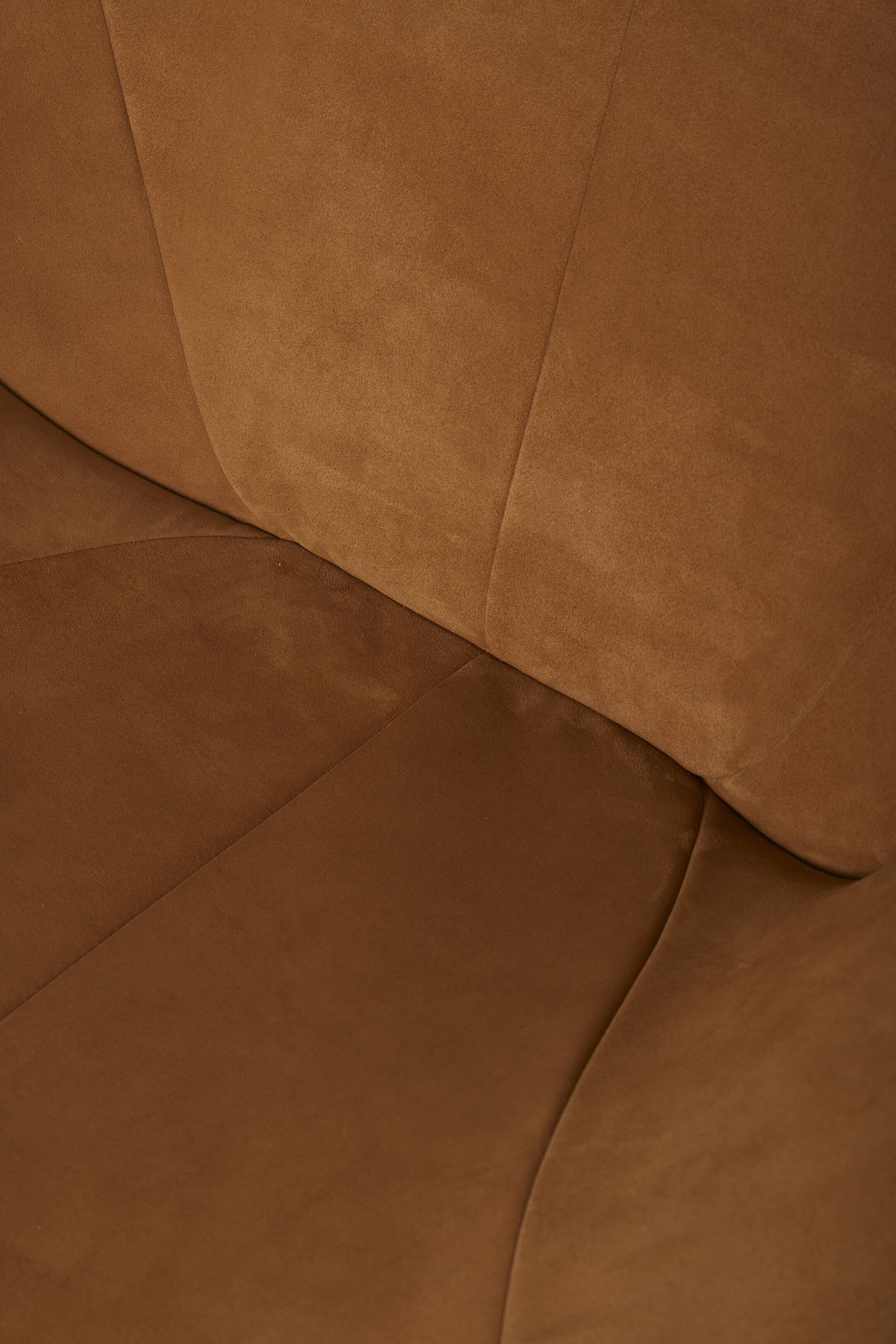 Pumpkin Pierre Paulin armchair in suede