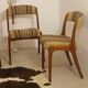 Paire de  chaises gondole Baumann année 60 restaurées.