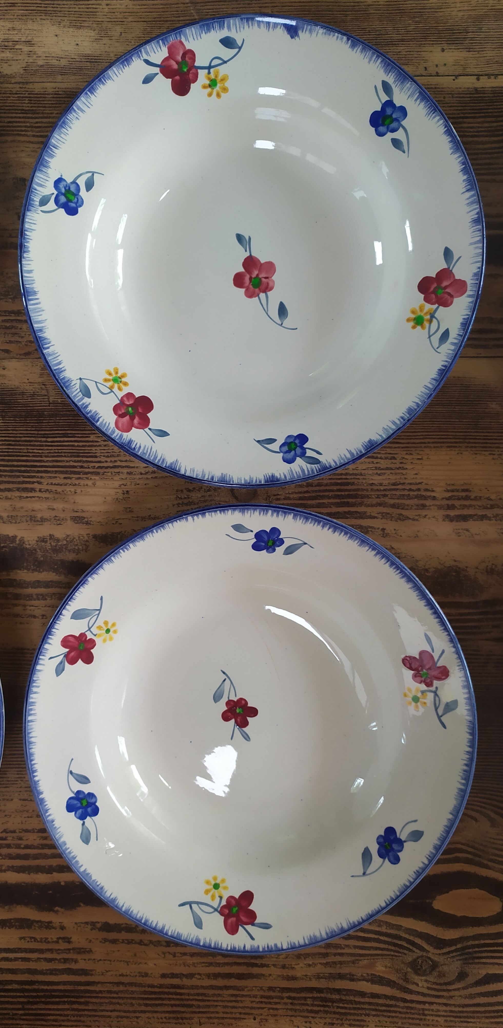 8 hollow plates Digoin Sarreguemines model Mary Lou