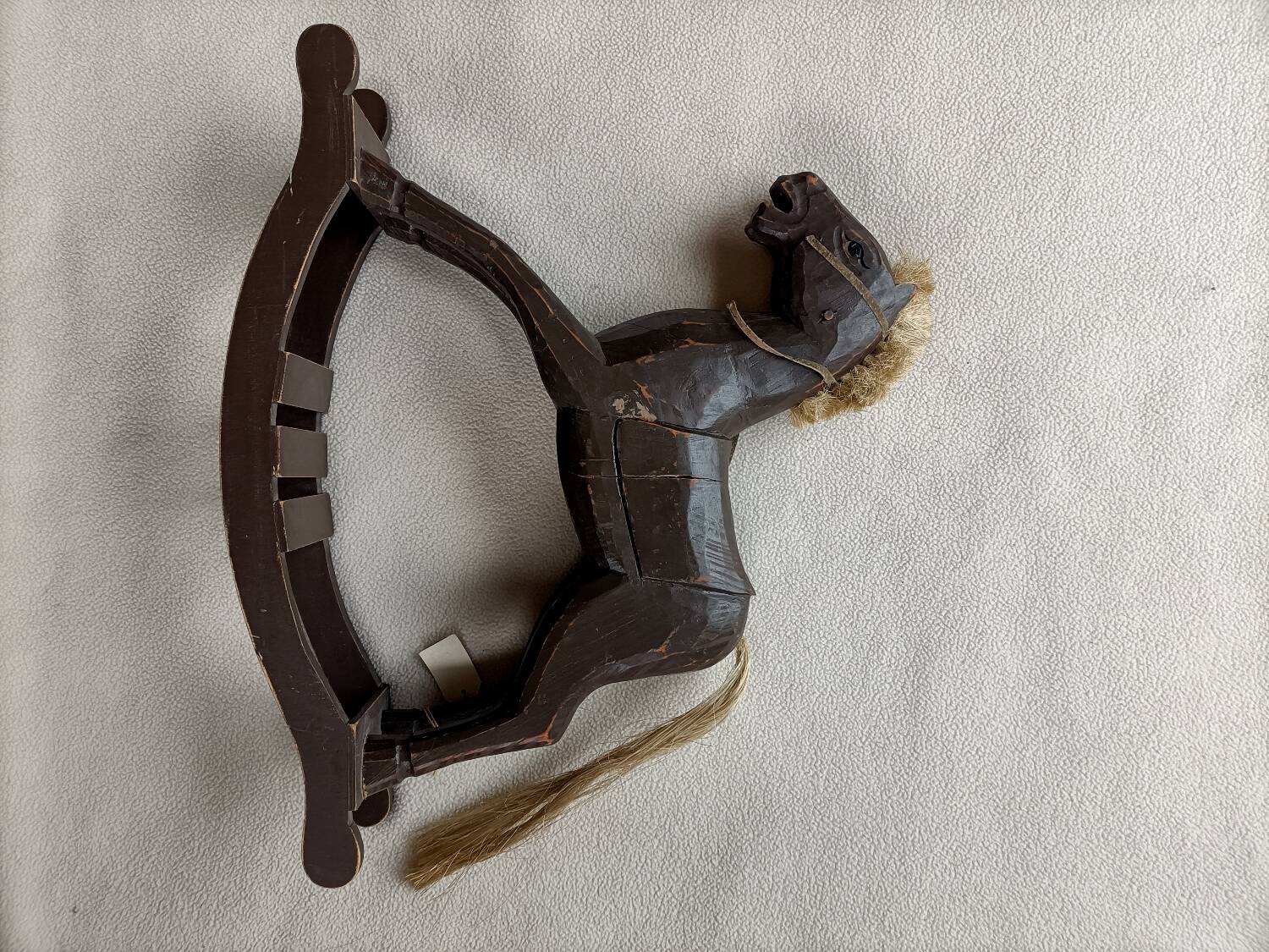 Retro wooden rocking horse