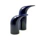 Space age set of 2 blue ceramic vase, Italy ca. 1970