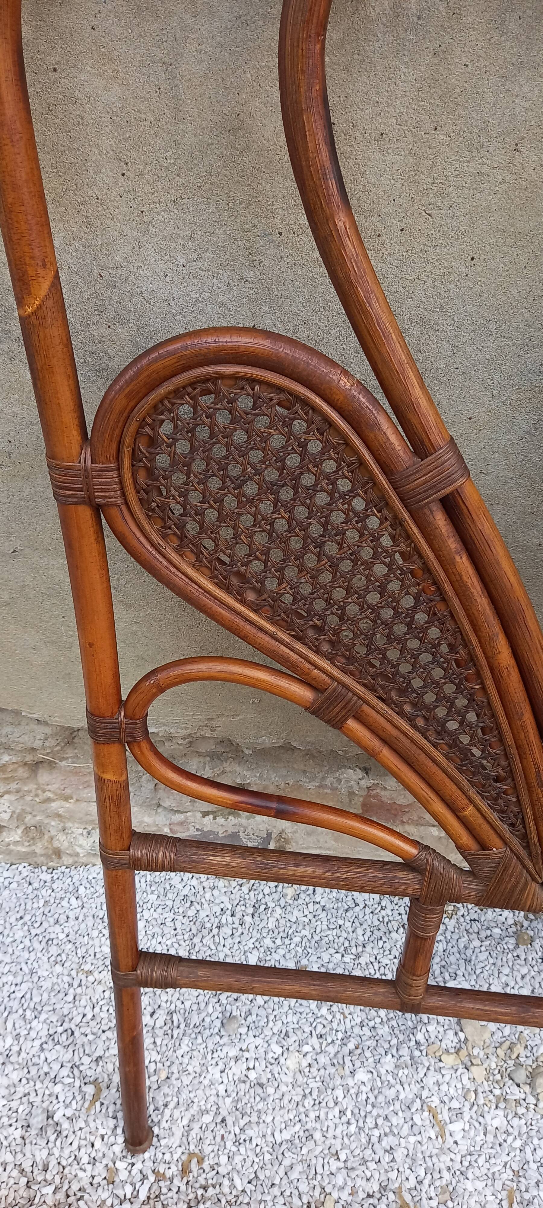 Pair of headboard 1 place in rattan and cannage