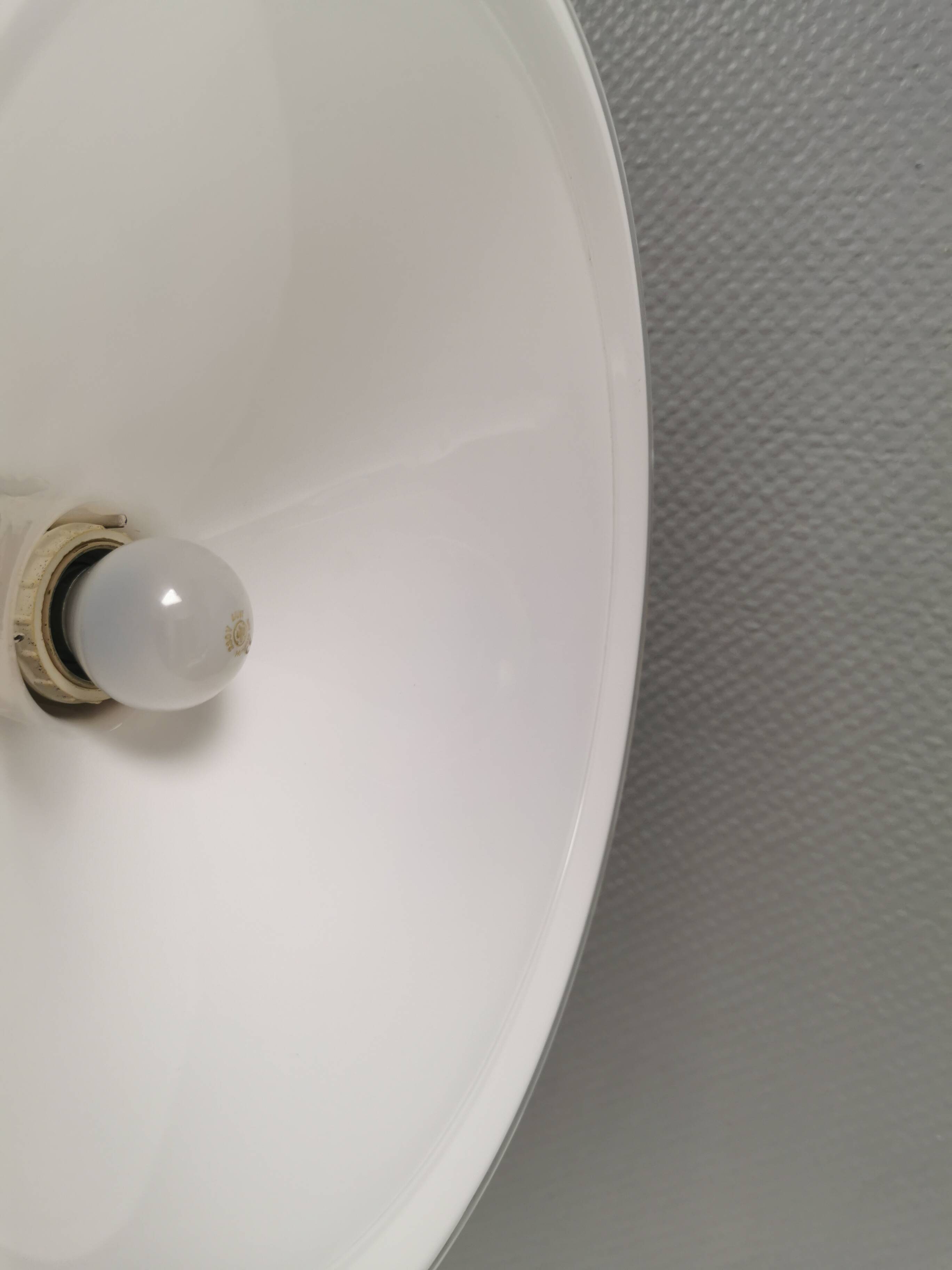 Lampe suspendue P&T. Conçu par Michael Bang pour Holmegaard Danemark 1976.