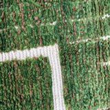 Tapis berbère marocain vert en laine – Tapis couloir artisanal design 80x37