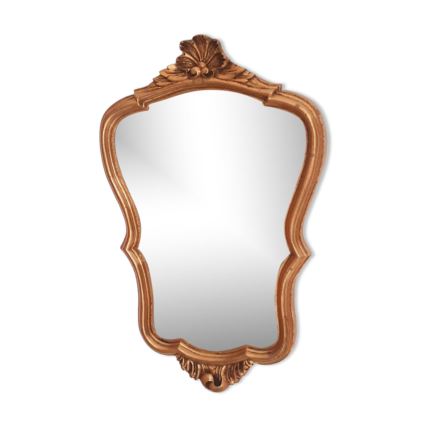 Mirror rocaille Louis XV style, gilded frame, 38 x 25 cm