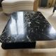 Coffee table lounge marble green stainless steel wide
