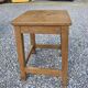 Pair of low stools in solid oak