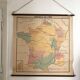 Map of France in 1789 - old school map to hang vintage school poster