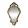 Miroir baroque bois et stuc doré style Louis XV - 37 x 64 cm