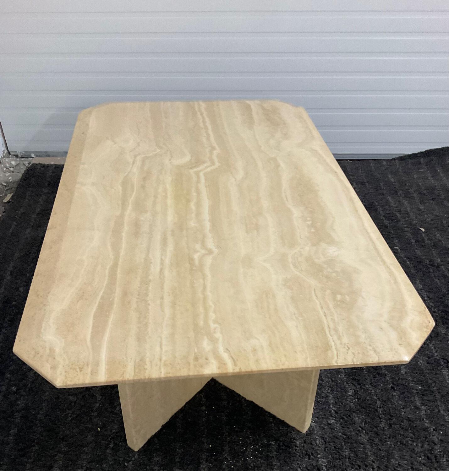 Travertine coffee table from the 70s Italy