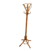 Vintage Parrot Coat Rack in Bamboo and Rattan (1960s)