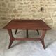 Teak and brass coffee table