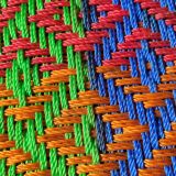 Bamboo stool and ethnic and bohemian rope