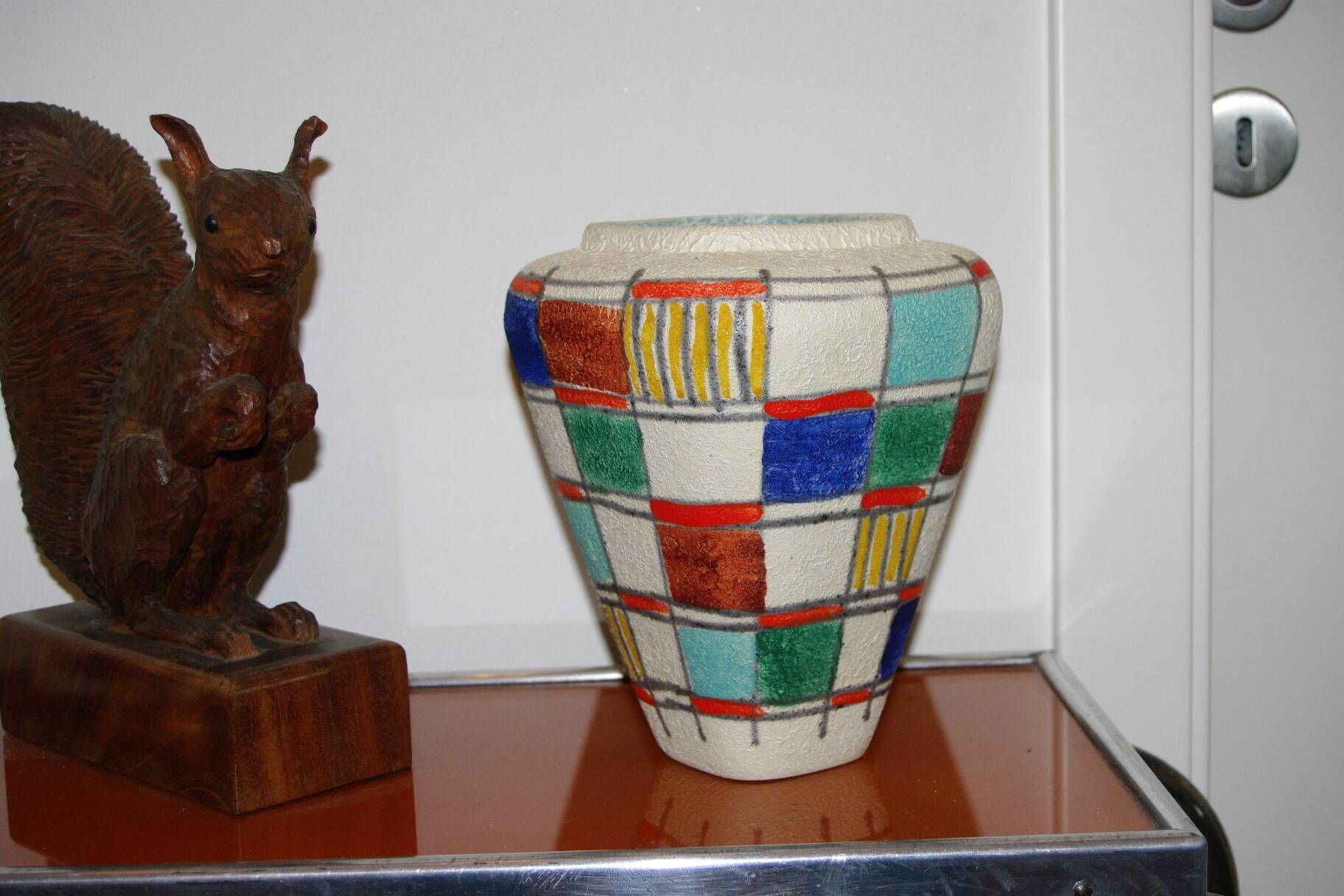 VINTAGE COLORFUL VASE GERMANY 1960
