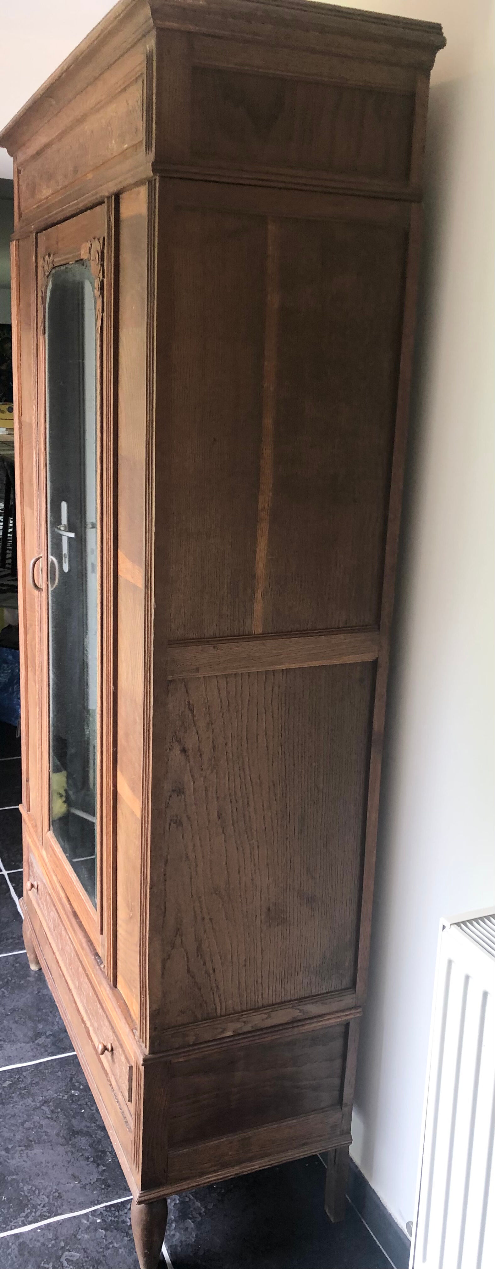 Antique wardrobe with mirror