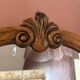 Antique bevelled mirror, oak frame