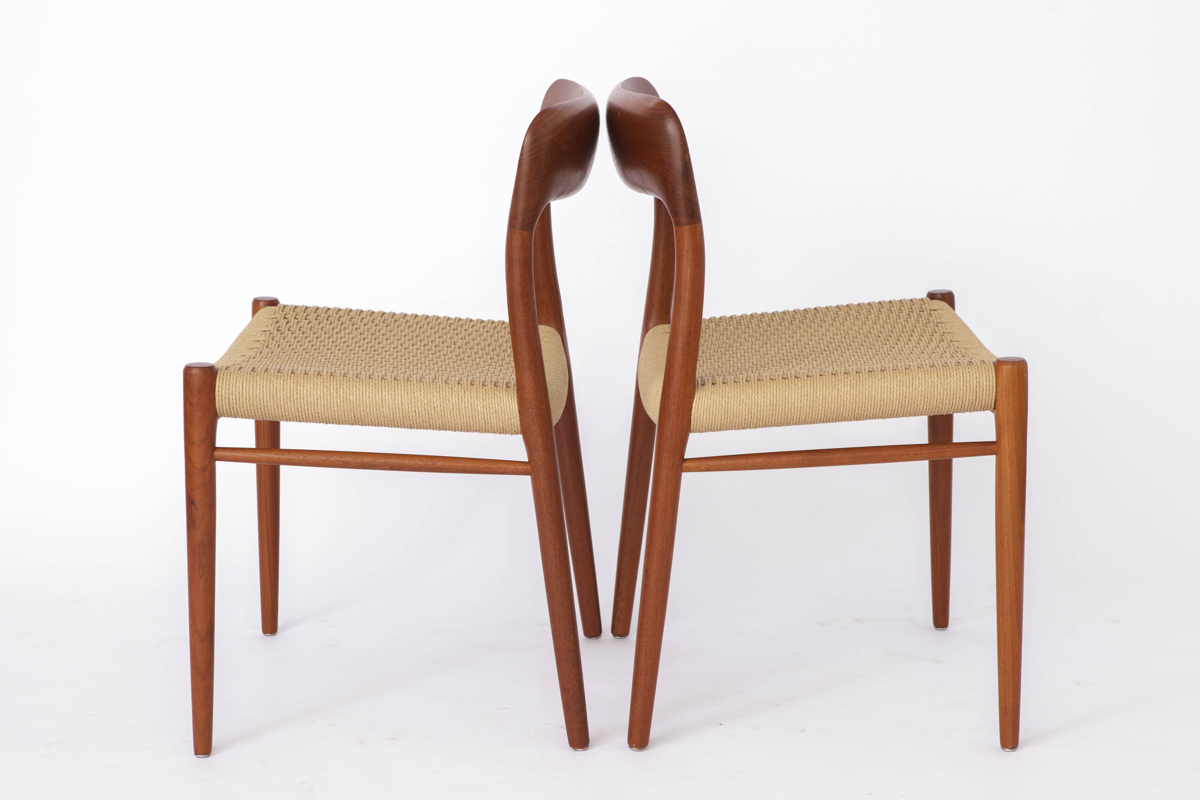 Large Set of 8 Niels Otto Møller Teak Dining Chairs – Model 75 (1950s)
