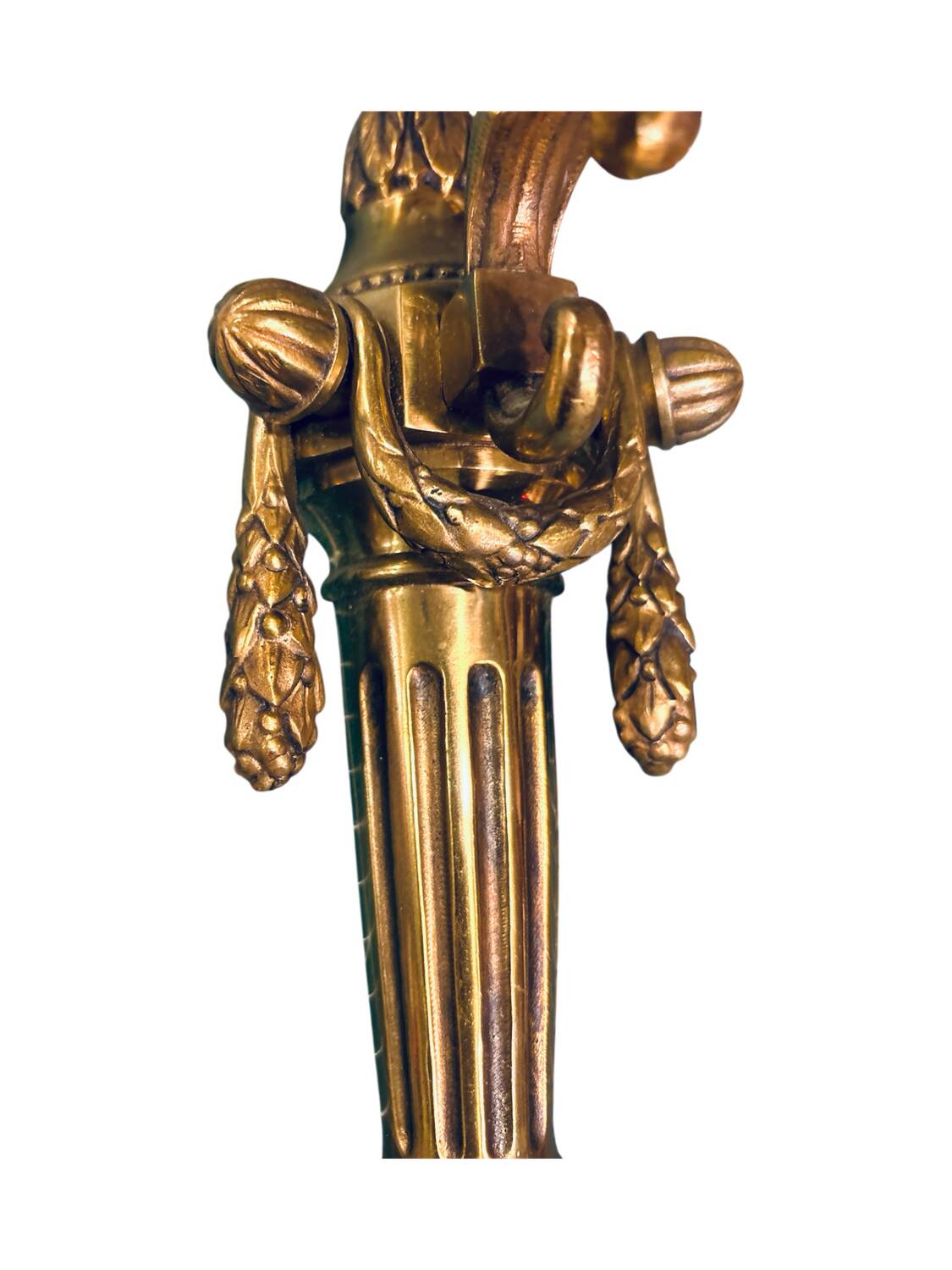 Pair of gilt bronze wall sconces in Louis XVI style