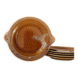 Lot de 6 assiettes plates forme poisson