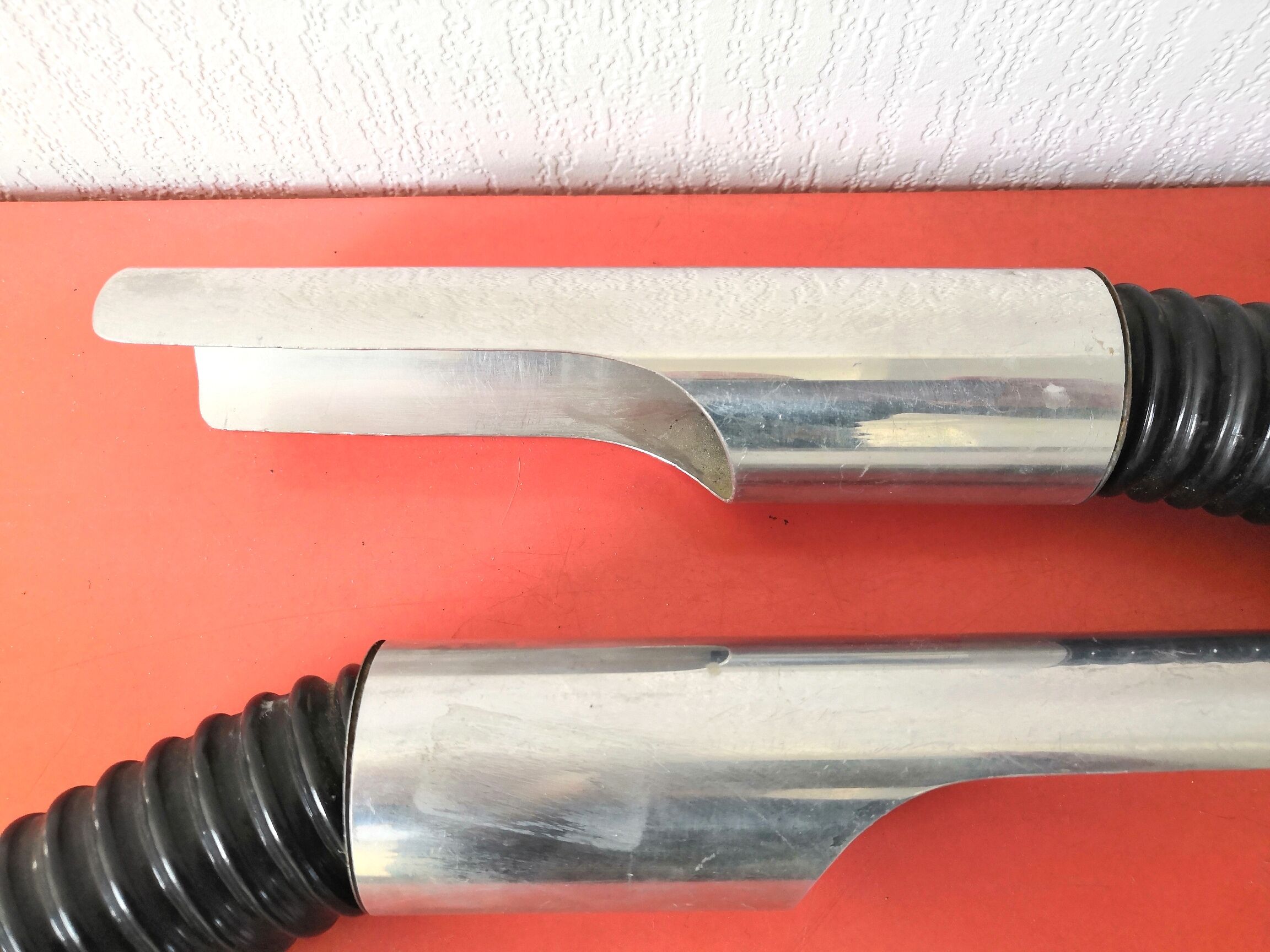 Pair of flexible hose bed lamp design 70s