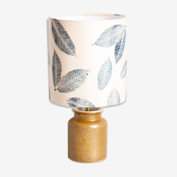 Sandstone mustard pot lamp, chestnut leaf pattern