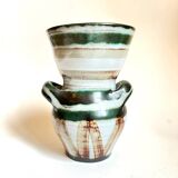 Robert Picault, Eared vase circa 1960. Vallauris