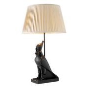 Horus model table lamp, patinated bronze