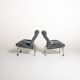Scandinavian armchairs in velvet and steel, 1970s