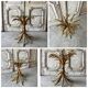 Small golden metal table circa 1960-70
