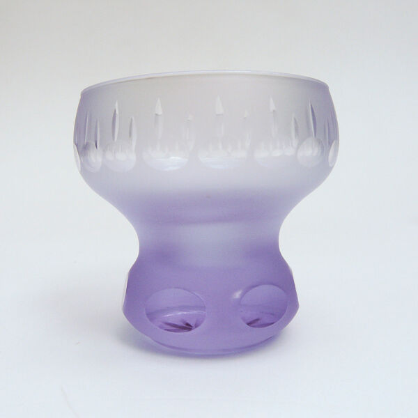 Service à dessert coupe et coupelles en cristal violet ancien Art Déco