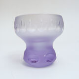 Dessert service cut and cups in old art deco purple crystal