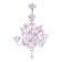 Extraordinary Murano Glass Chandelier adorned with Pink Flowers