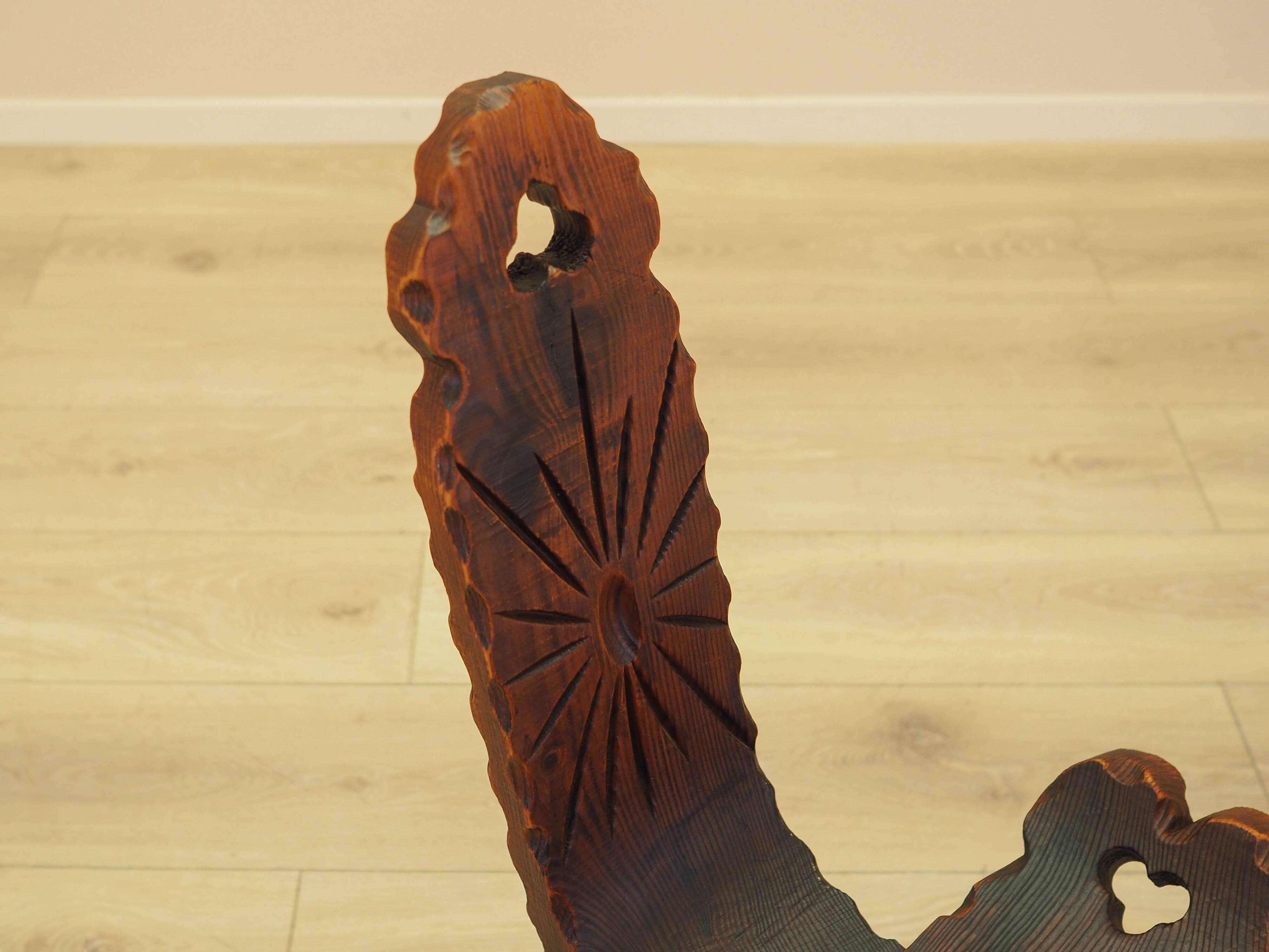 Pine chair, brutalist design, 1950s, made in Spain