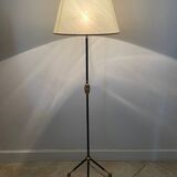 Lampadaire vintage , décors en laiton pieds tripodes circa 1960’s