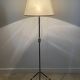 Vintage floor lamp, brass decorations, tripod legs circa 1960's