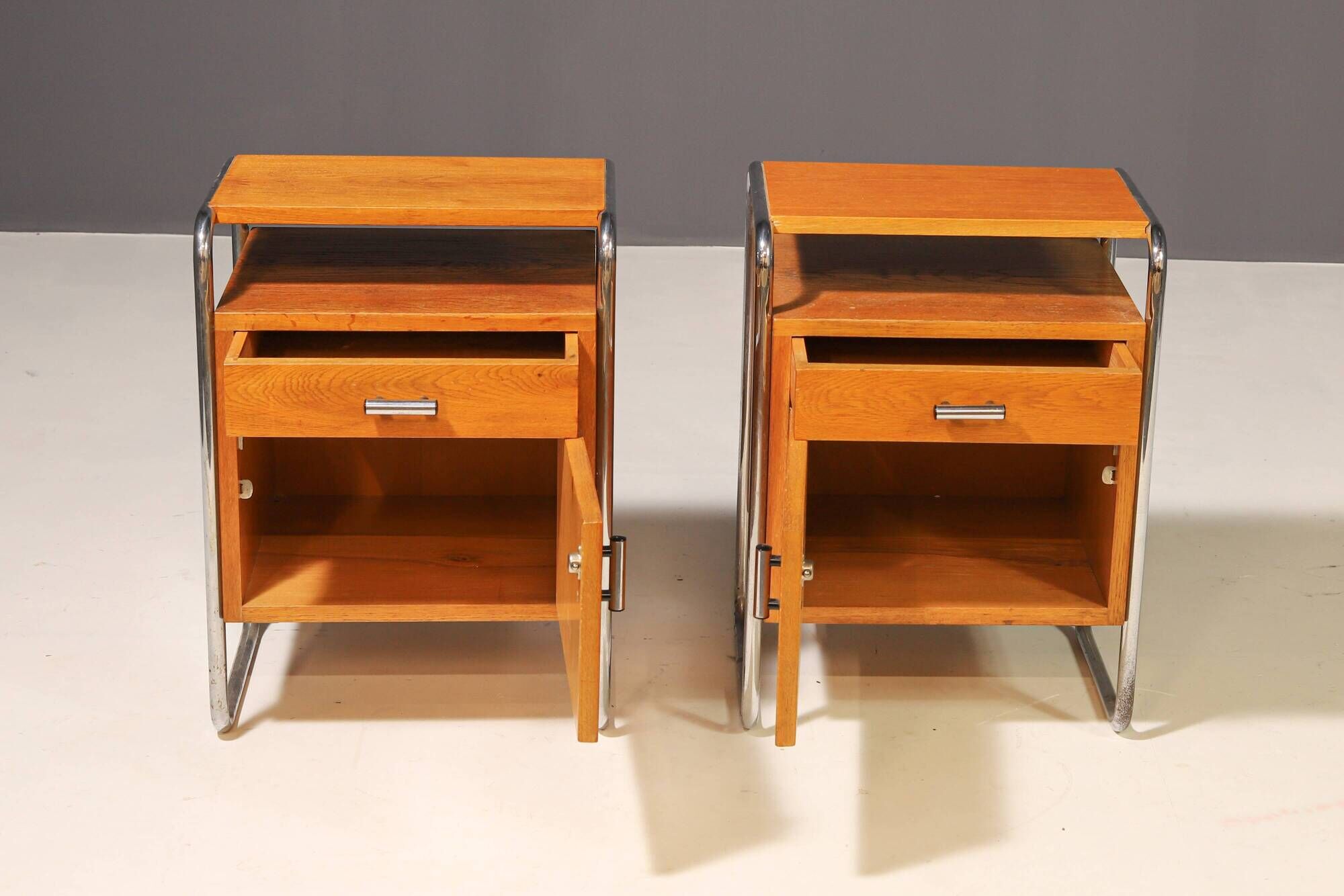 Pair of Functionalist Nightstands | 1930s–1940s