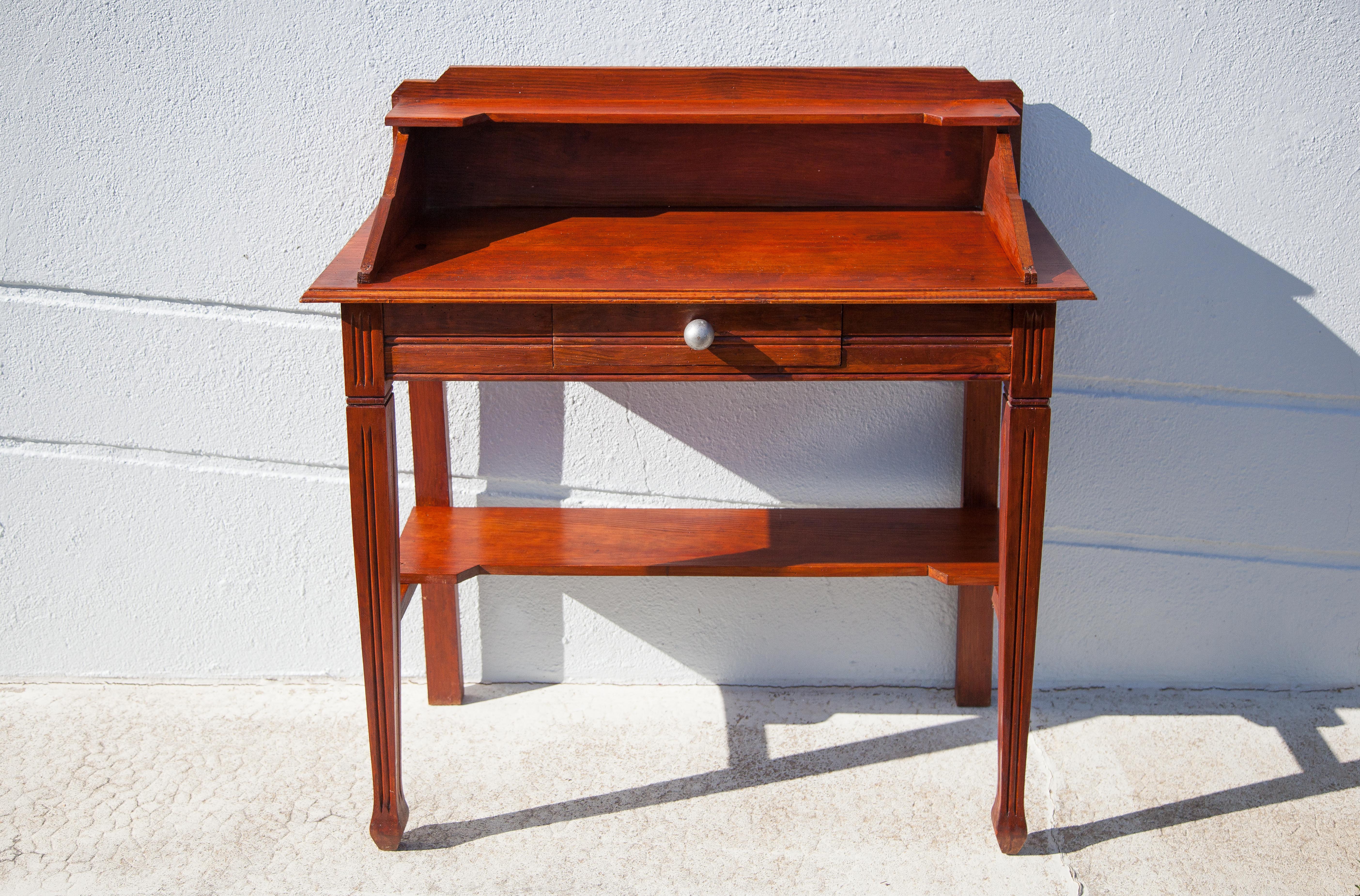 Wooden console, old wooden dressing table