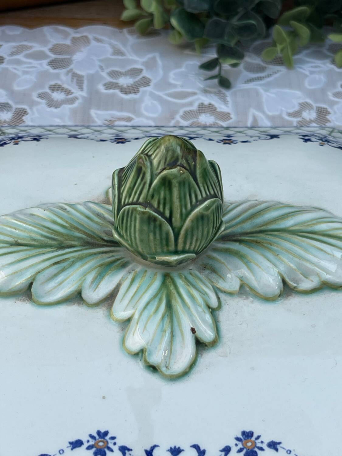 Gien France Soup Tureen with Frame 1960s