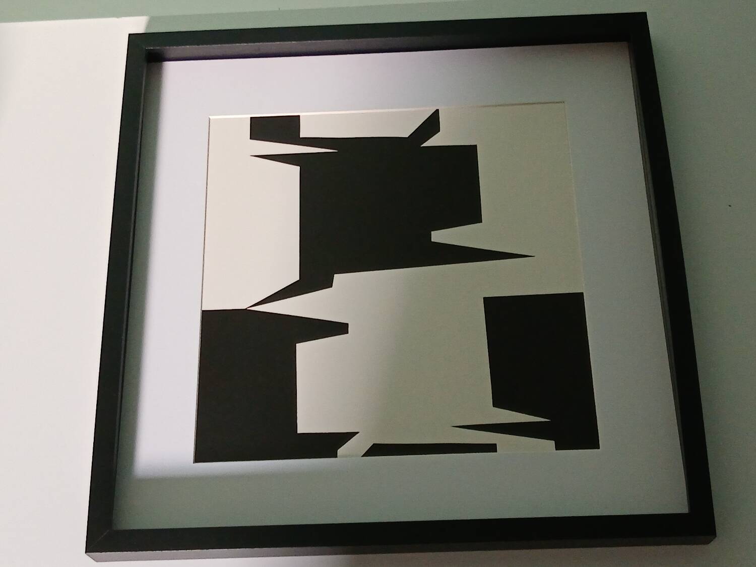 Tableau Vintage Art Optique - Victor Vasarely "Phantom" - Frame 40x40cm