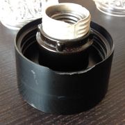Paire de plafonniers cylindriques  en verre structuré / vintage années 60-70
