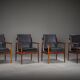 Danish Model 431 armchairs in leather by Arne Vodder for Sibast Møbler, 1960s, set of 4
