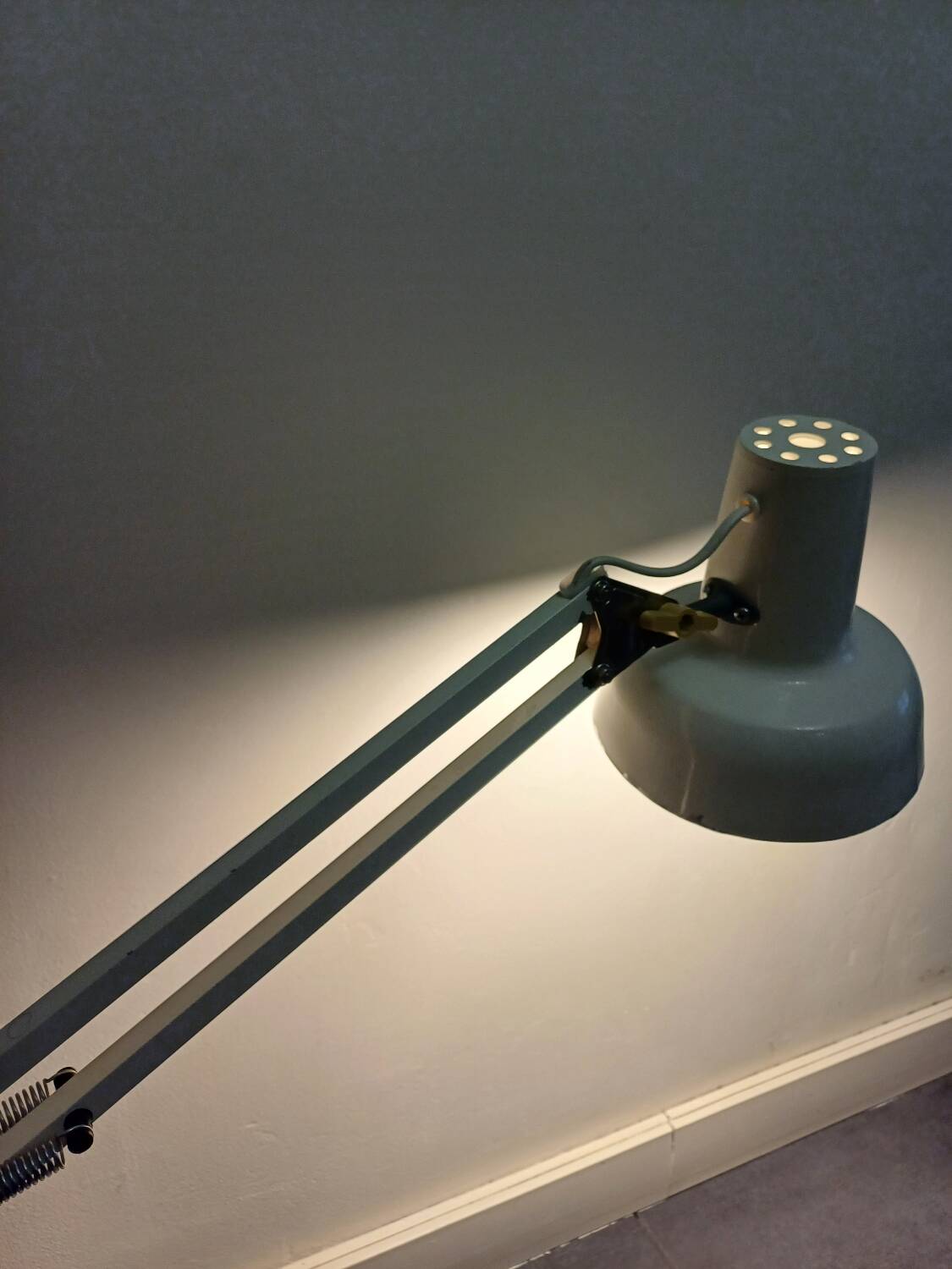 White DDR 70's architect lamp