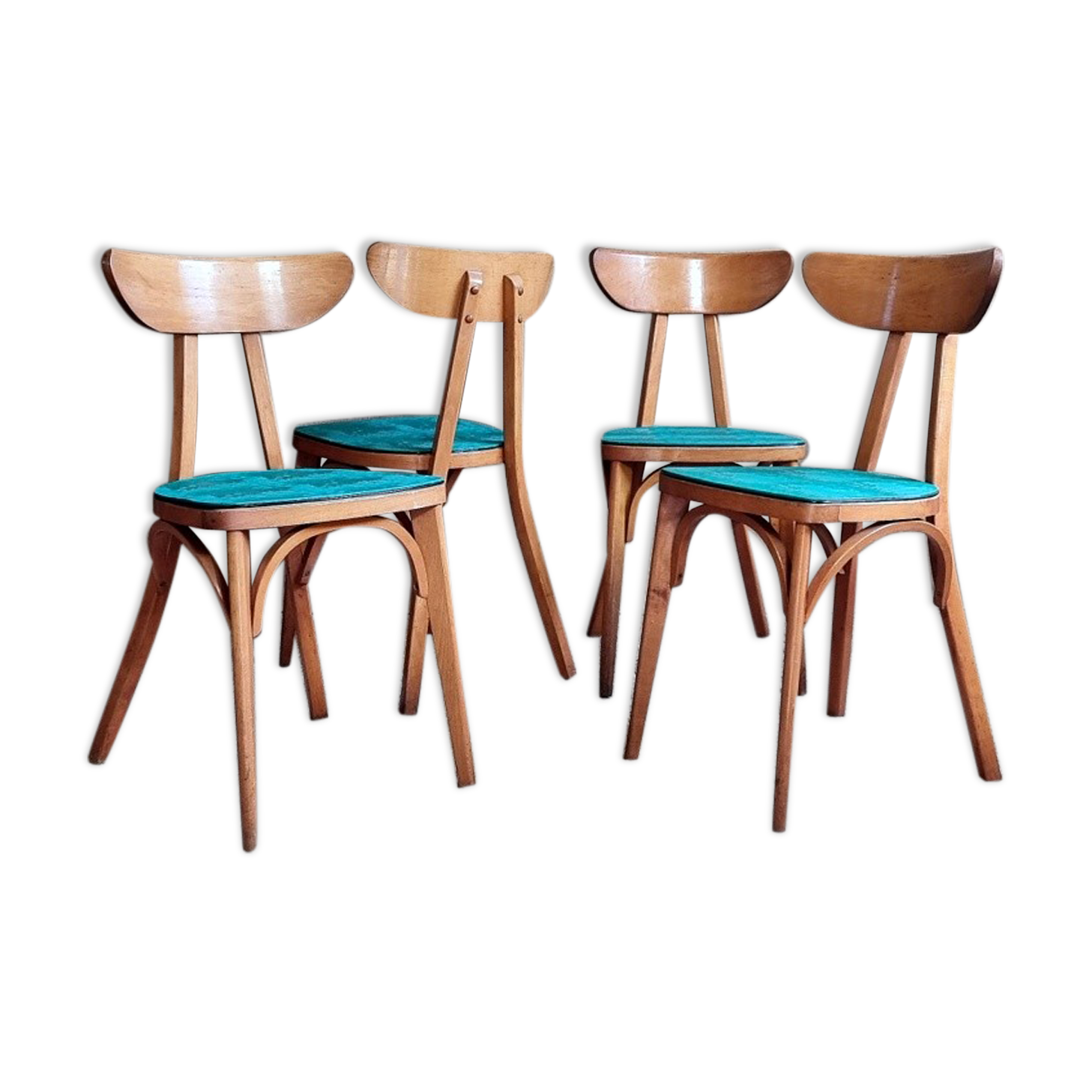 Set of 4 chairs Luterma banana 60s