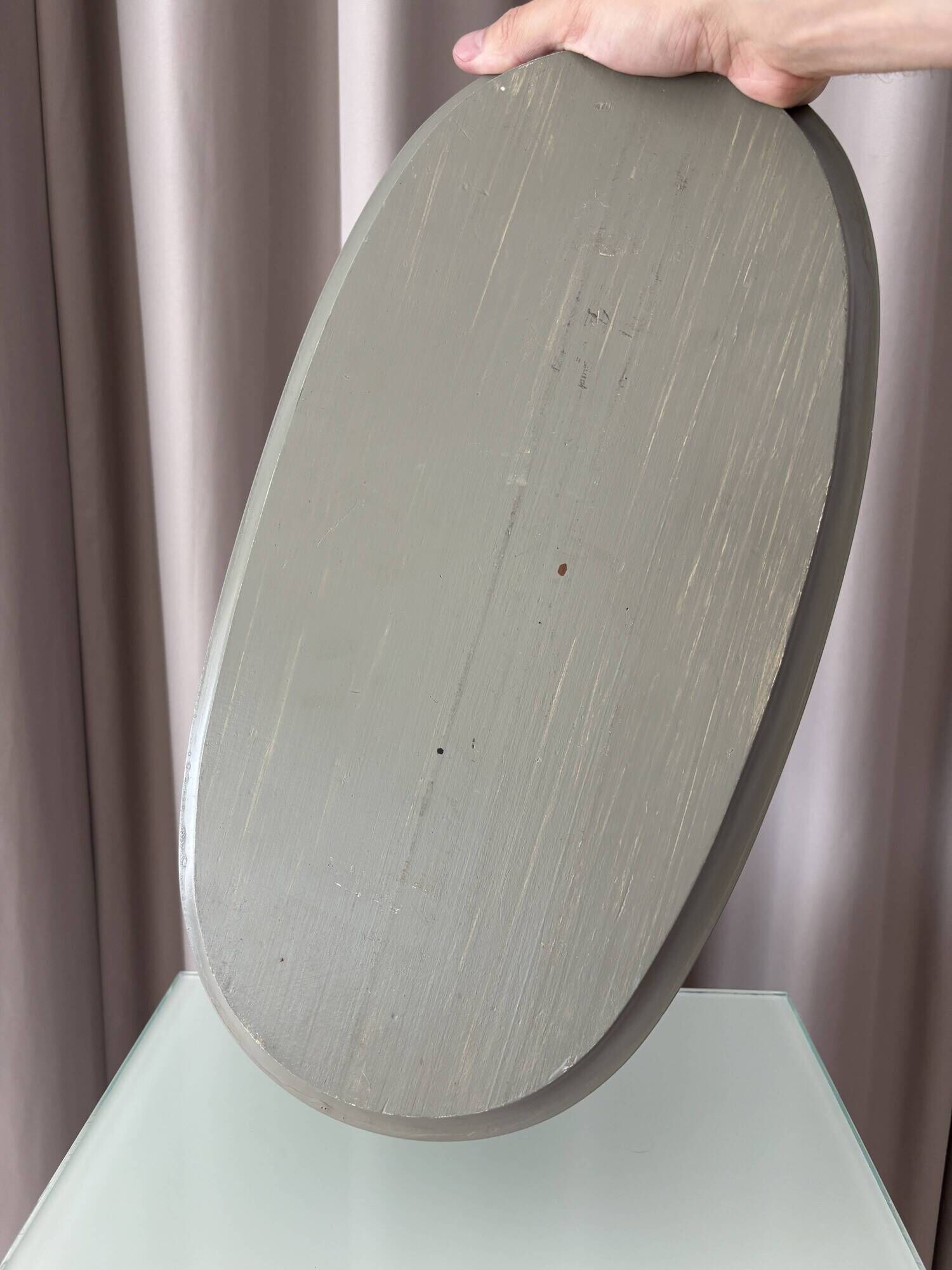 Vintage Hand-Painted Wooden Serving Tray | Scandinavian Folk Art | 43 cm