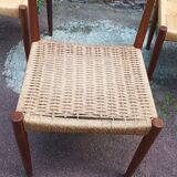 4 Danish chairs by Poul Volther for Frem Rolje, 1960s.