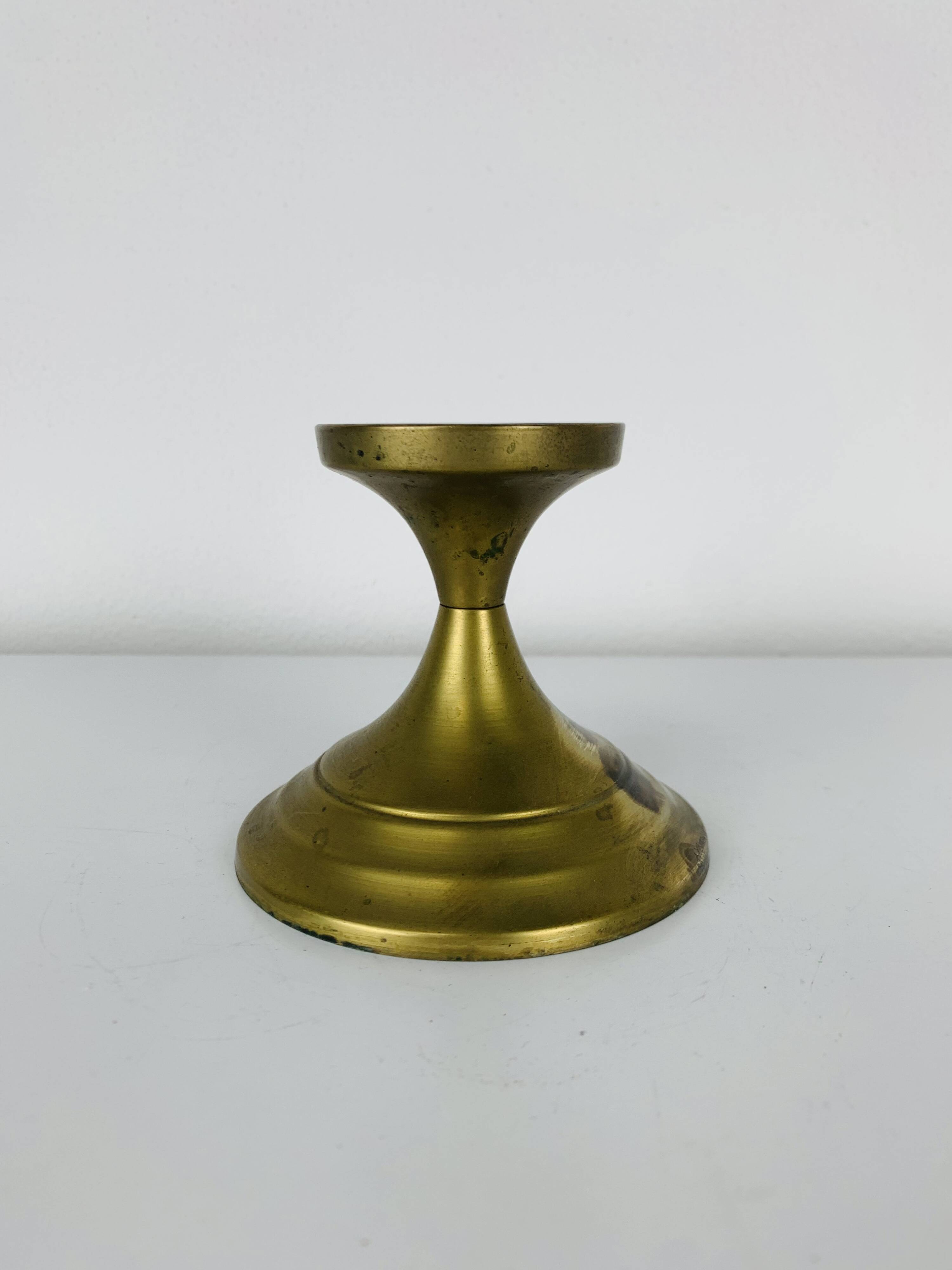 Bougeoir laiton doré vintage